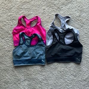 Set of 4 puma sports bras